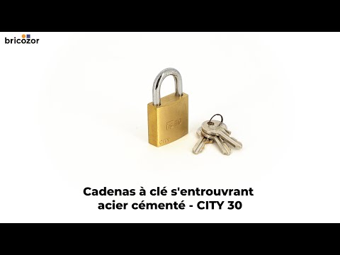 Cadenas à clé - s'entrouvrant sur numéro de suivi - acier cémenté - 2 clés ISEO CITY