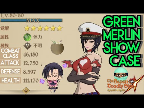 Green Merlin Showcase 46,000+ CC | PVP and PVE | Near Max / Min | Seven Deadly Sins Grand Cross