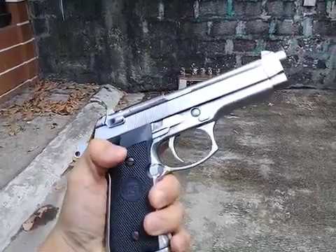 WE m92 Beretta Airsoft pistol shooting test