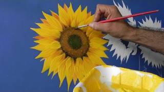 Como pintar girassois vídeo 2