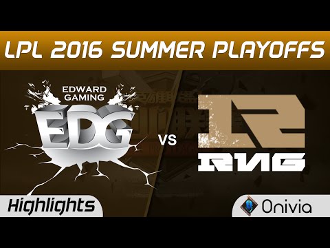 EDG vs RNG Highlights Game 1 Tencent LPL Summer Playoffs 2016 Finals Edward Gaming vs Royal Never Gi