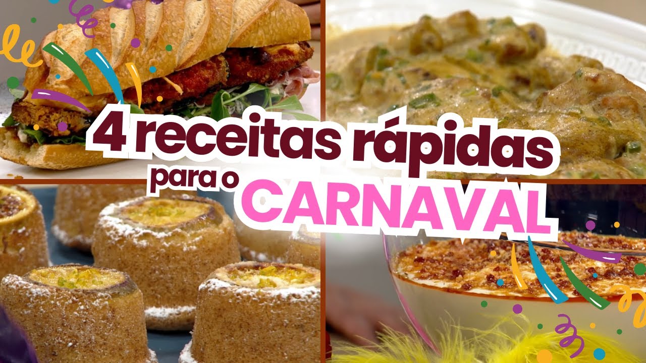 4 RECEITAS FÁCEIS para fazer no CARNAVAL 🎭🥪