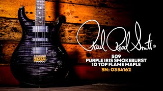 Video thumbnail for Peach Picks! | PRS 509 Purple Iris Smokeburst Wrap - 10 Top | SN: 0354162 by Peach Guitars