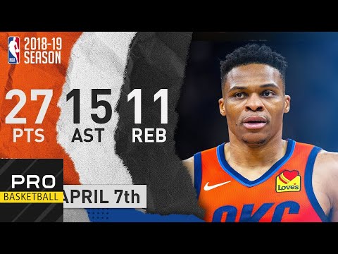 Russell Westbrook (27 Pts, 15 Ast, 10 Reb) Full Highlights vs Minnesota | Apr. 7, 2019 | NBA Season