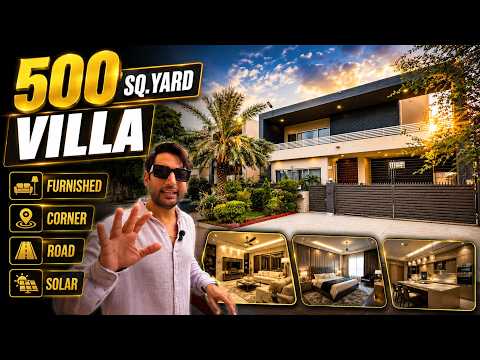 Bahria Paradise 500 Sq. Yard Villa | Furnished | Corner | Road Facing | Solar System