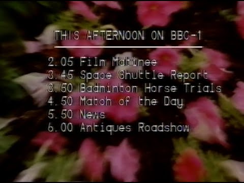Sunday 12th April 1981 BBC1 - Weather - Space Shuttle - Match Of The Day - News - The Student Prince
