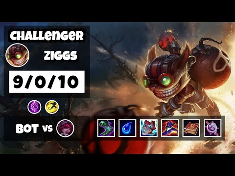 Ziggs vs Xayah TURKISH Challenger BOT (9/0/10) - v11.18
