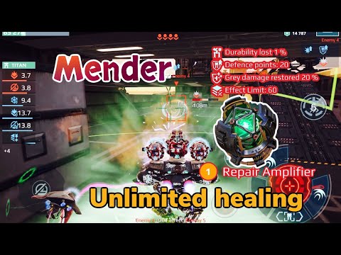 Mender Using Repair Amplifier |Unlimited healing | War Robots Gameplay