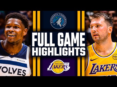 Minnesota Timberwolves vs Los Angeles Lakers - Full Game Highlights | October 24, 2025-26 NBA Season