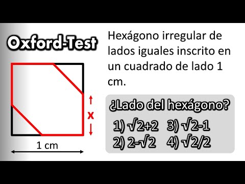 Halla el lado del hexágono inscrito en el cuadrado de lado conocido
