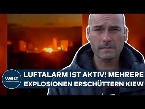 PUTINS KRIEG: Luftalarm in Kiew! Mehrere Explosionen erschüttern Hauptstadt der Ukraine