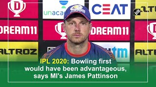 IPL 2020: Bowling first would have been advantageous, says MI's James Pattinson