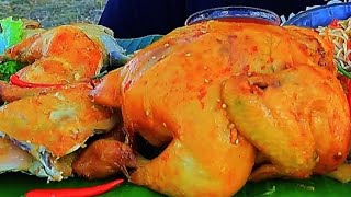 Mukbang 12KG Boiled Chicken 🐔 & Super Spicy Papaya Salad 🌶️ | Realistic Eating Show