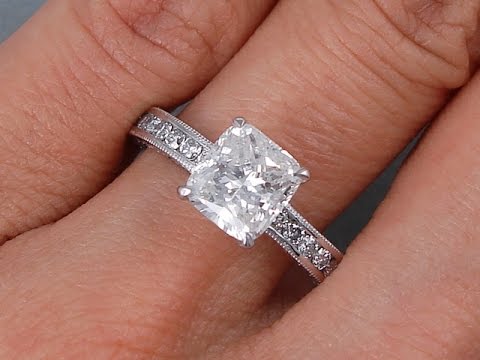 2.04 ctw Cushion Cut Diamond Engagement Ring - BigDiamondsUSA