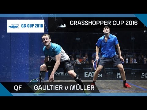 Squash: Gaultier v Müller - Grasshopper Cup 2016 - QF Highlights