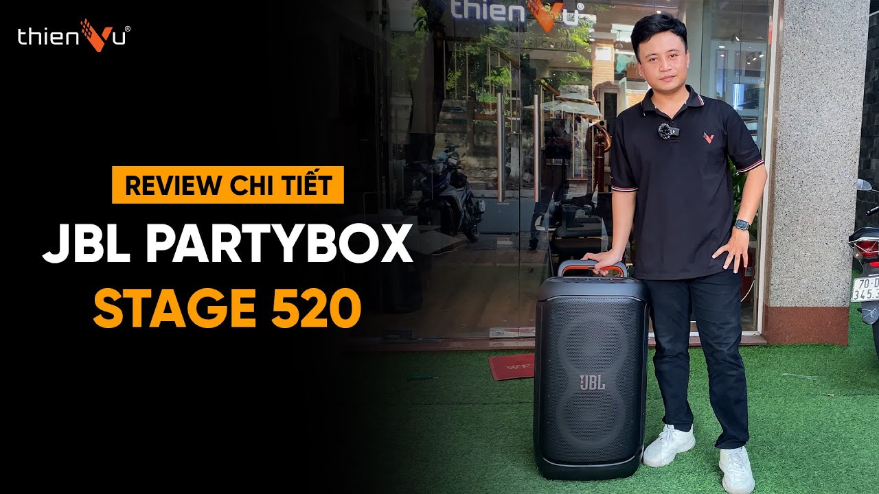 video Loa Bluetooth JBL Partybox Stage 520 Chính Hãng 0