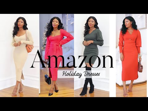 Amazon Holiday Dresses Try-on Haul 2022! Dresses under...