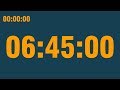 6 hour 45 minute timer (with end alarm, time elapsed and progress bar)
