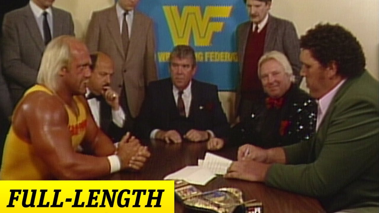 Hulk Hogan and Andre the Giant's WrestleMania III Contract Signing
