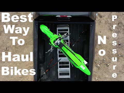 How To Haul A Dirt Bike | The BEST Way! No Pressure on forks!