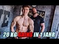 16 Jähriger baut 20kg Muskeln in einem Jahr auf!?