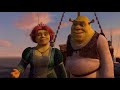 Shrek Donkey And Puss In Boots Are In Boat Saying Goodbye And Fiona Is Having Pregnant