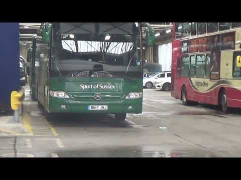 The Spirit of Sussex Coaches seen in Hove Conway Street bus depot, 7th March 2023