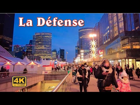 🎄Paris Christmas Walk 2021 - Around La Défense [4K UHD]