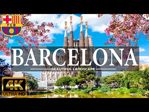FLYING OVER BARCELONA (4K UHD) Relaxing Music Along With Beautiful Nature Videos - 4K Video Ultra HD