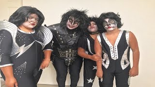 Patriots Fans in KISS Costumes Surprise 90 Year Old Groupie!