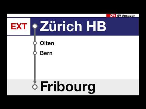 SBB Ansage / annonce CFF • EXT • Begrüssung nach Fribourg/Freiburg