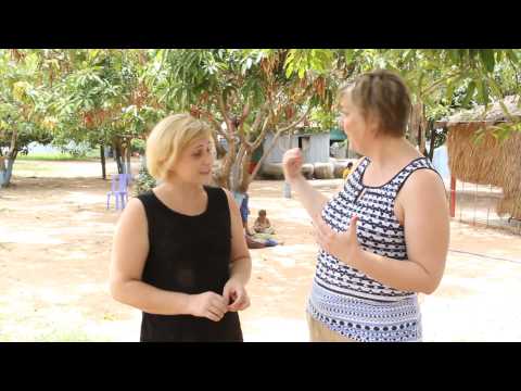 Leanne interviews Ashley McCarthy in Cambodia