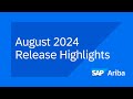 SAP Ariba Aug 2024 Release Highlights - New Contract Management & Supplier Risk Features