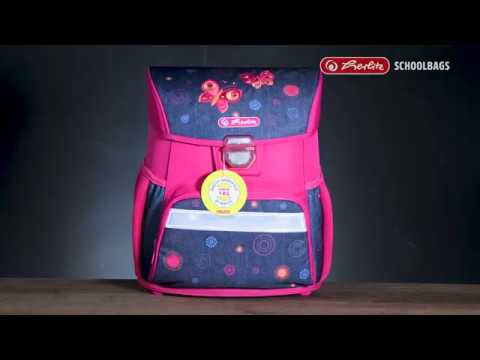 Видео 1. Ранец школьный Herlitz Loop Plus Glitter Butterfly с наполнением