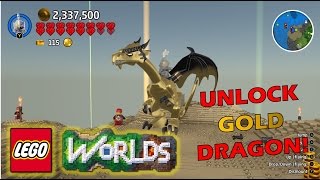 UNLOCK THE GOLDEN DRAGON!!! - Lego Worlds Xbox One Gameplay