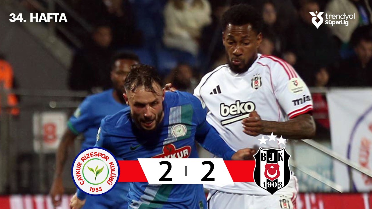 GENİŞ ÖZET | Çaykur Rizespor (2-2) Beşiktaş | 34. Hafta | Trendyol Süper Lig 2025 - 2026 Sezonu