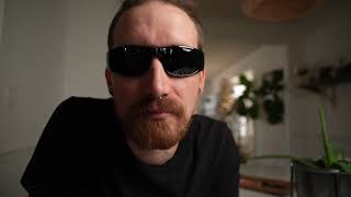 Super Dark Black Sunglasses Biker Style Rider Wrap Around