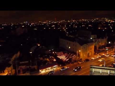 Nightime view of Sunset Strip from the Chateau Marmont