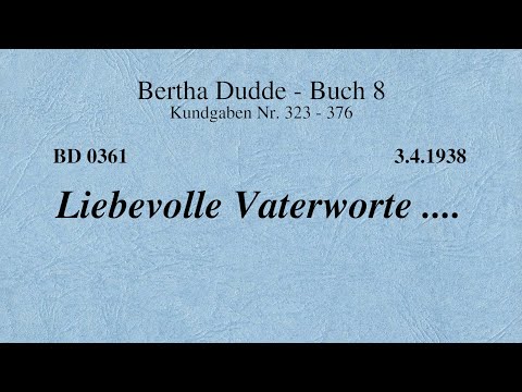 BD 0361 - LIEBEVOLLE VATERWORTE ....