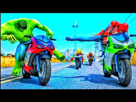 Impossible Superhero Cars Mega Ramp || Hulk, Spider, IronMan, Black Widow