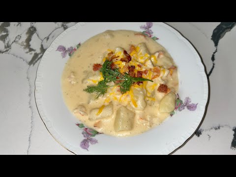 Shrimp and Potato Soup - Potato and Shrimp Soup Recipe - Soup Season - Ellen’s Homemade Delights 🍤🥔