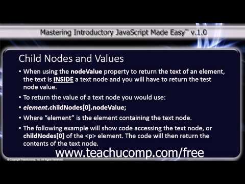 Javascript Training Tutorial Child Nodes And Values
