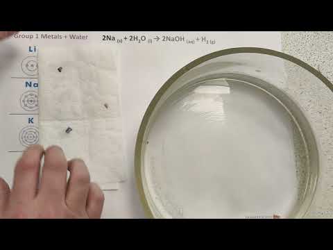Group 1 Alkali Metals Reaction with water, Lithium, Sodium, Potassium