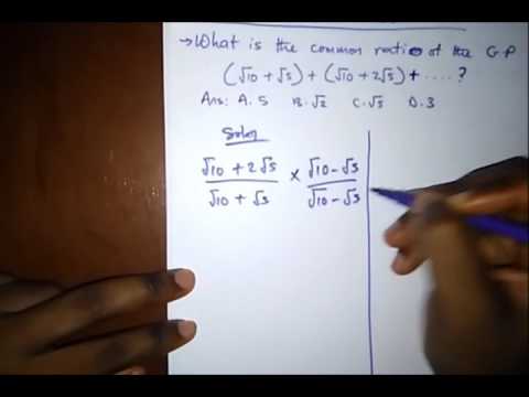 JAMB - Past Questions on GP Part 1 of 2(Geometric Progression)