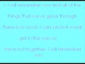I Will Remember You (Lyrics)-Ryan Cabrera 