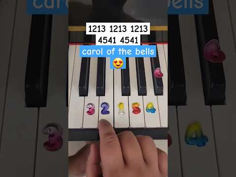 carol of the bells easy piano tutorial  #piano #pianomusic #pianosongs #pianocover #pianotutorial