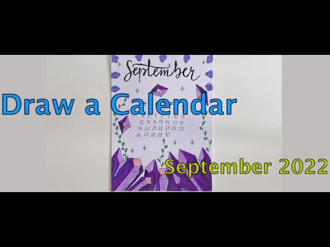 How to draw a calendar September 2022 crystals #September #calendar #2022 #crystals #magic #wrzesień