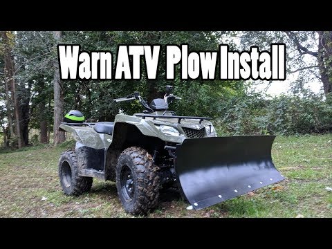 Warn ATV Plow install
