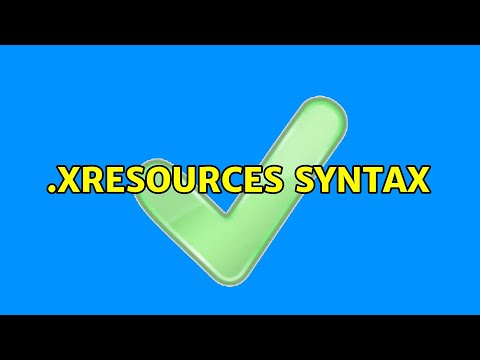 .Xresources syntax