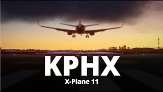 BEAUTIFUL Sunset Landing Into Pheonix | X-Plane 11
